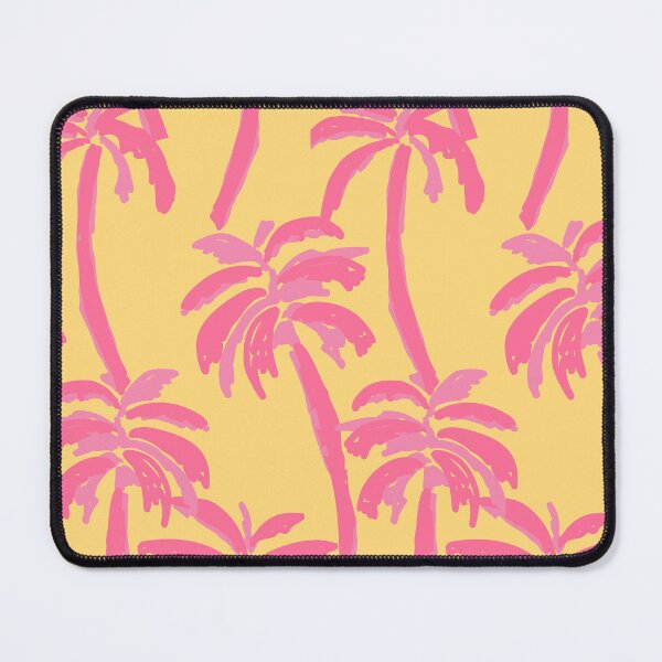 Item preview, Tropical Palms in Retro Palm Springs Style in pink &yellow designed and sold by aneladesigns.