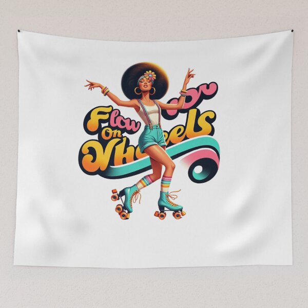 Item preview, Retro Roller Skater – Flow on Wheels Disco Vibes Art designed and sold by JenniferCreaArte .