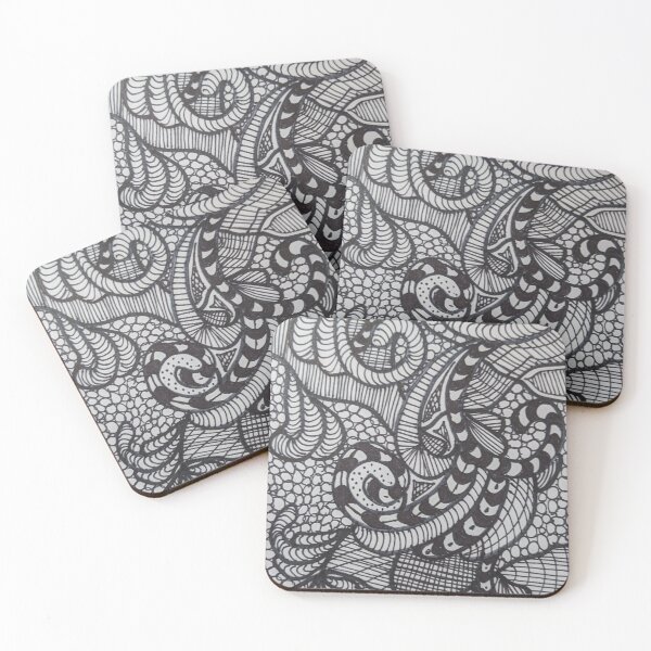 Item preview, Abstract original art hand drawn black and white designed and sold by Enbabstract.