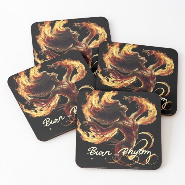 Item preview, Flame Dancer – Burn with Rhythm Fire Art Design designed and sold by JenniferCreaArte .