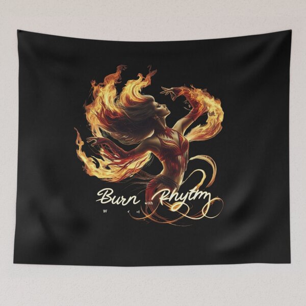 Item preview, Flame Dancer – Burn with Rhythm Fire Art Design designed and sold by JenniferCreaArte .