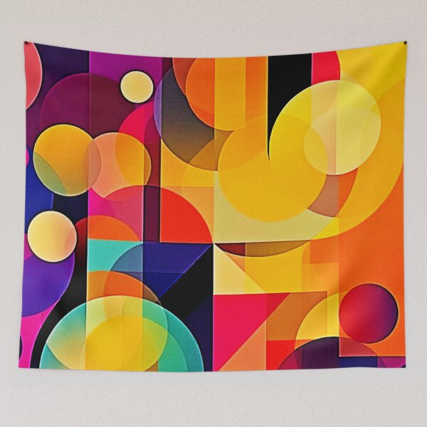Item preview, Vibrant Geometric Harmony designed and sold by Health And Fitness Posts e-Store.