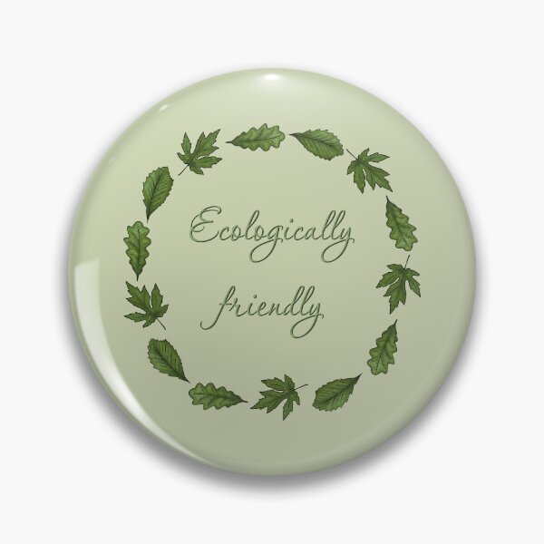 Item preview, Circle of green leaves and the inscription "Ecologically friendly" designed and sold by Cherevan.