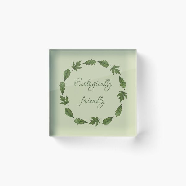Item preview, Circle of green leaves and the inscription "Ecologically friendly" designed and sold by Cherevan.