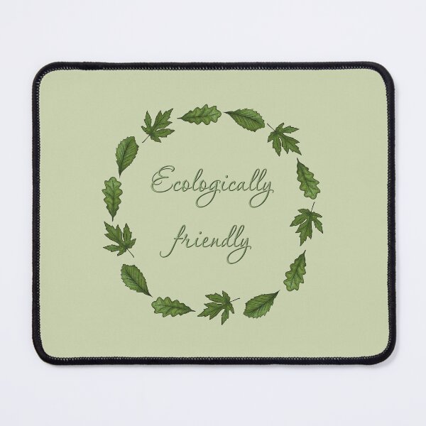 Item preview, Circle of green leaves and the inscription "Ecologically friendly" designed and sold by Cherevan.