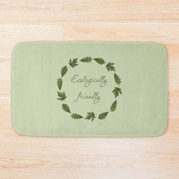 Item preview, Circle of green leaves and the inscription "Ecologically friendly" designed and sold by Cherevan.