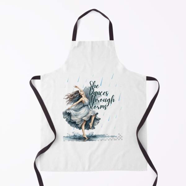 Item preview, She Dances Through Storms – Emotional Rain Art with Flowing Dress designed and sold by JenniferCreaArte .