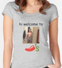 hi welcome chili's Women's Fitted Scoop T-Shirt