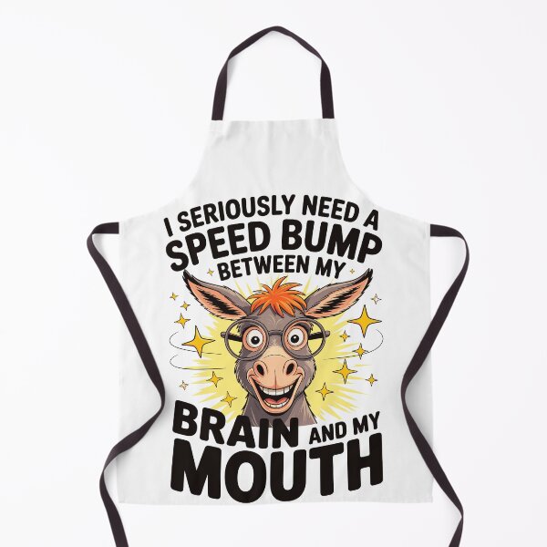 Item preview, Funny Donkey Quote Brain to Mouth Speed Bump designed and sold by designleon19.