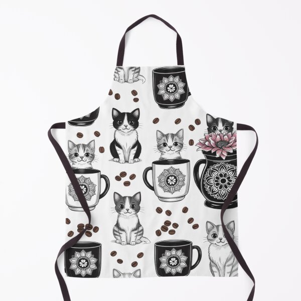 Item preview, Many Happy Cats and Coffee Mugs - Colorful pattern  10 designed and sold by AlinaSCorner.