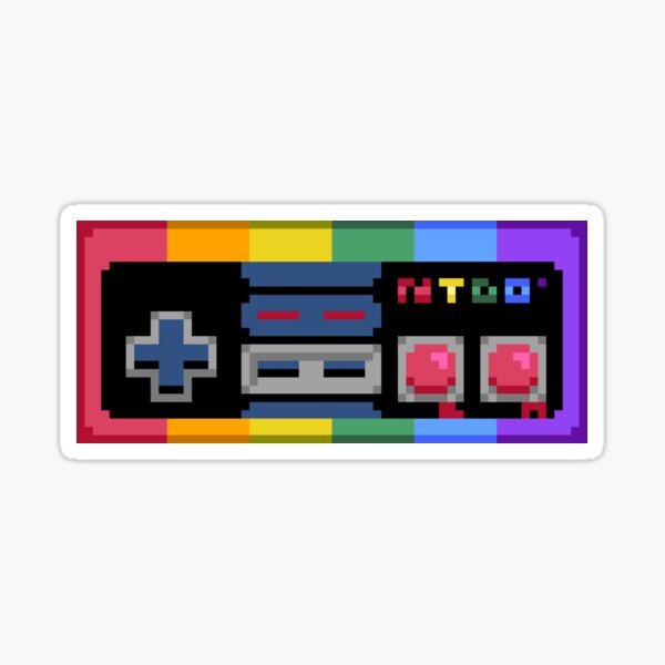 Item preview, Pride NES Controller Pixel Art designed and sold by coffeeboot.