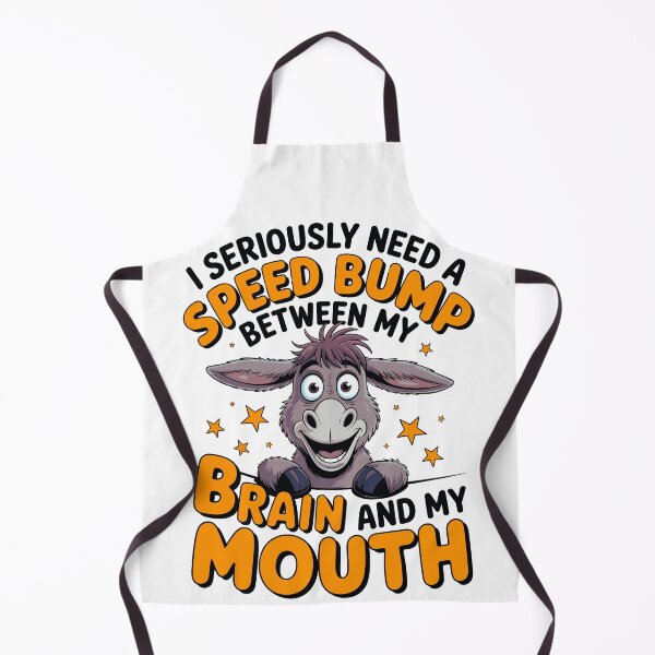 Item preview, Speed Bump Brain Mouth Funny Donkey Quote designed and sold by designleon19.
