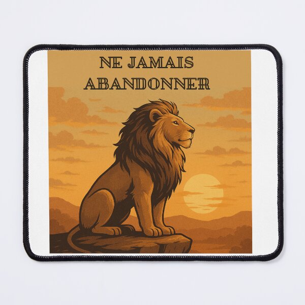 Item preview, Majestic lion, elevated rock, sunset, orange sky, powerful silhouette, determined gaze, inner strength, inspiring atmosphere designed and sold by Rolukino Design.