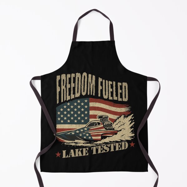 Item preview, Freedom Fueled Lake Tested USA American Flag Drag Boat Racing Patriotic Watercraft Jet Boat American Lake Racing designed and sold by CarantinedChaos.