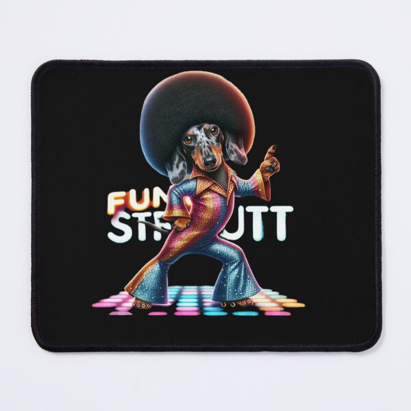 Item preview, Funk Strutt Dachshund – Retro Disco Dog Art in 70s Style designed and sold by JenniferCreaArte .