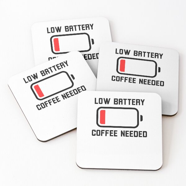 Item preview, Low Battery Coffee Needed funny coffee lover designed and sold by snowry.