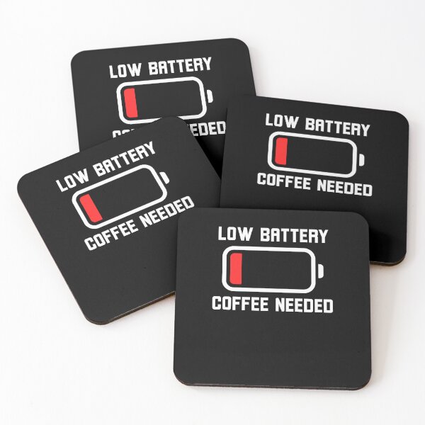 Item preview, Low Battery Coffee Needed funny coffee lover humor designed and sold by snowry.