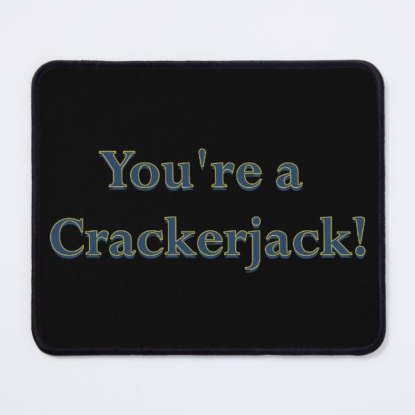Item preview, "You're a Crackerjack" Typography in Blue and Yellow designed and sold by WD-Artist.