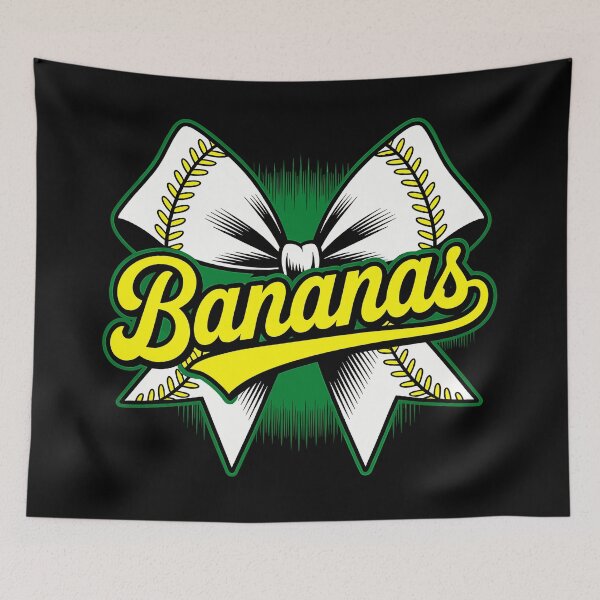 Item preview, Bananas Softball Bow  Cute Team Spirit Design designed and sold by designleon19.