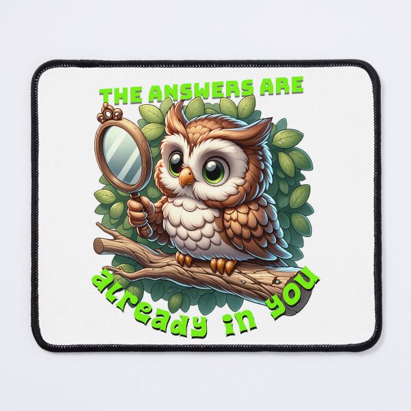 Item preview, The Answers Are Already in You – Cartoon Owl Art  designed and sold by MTeesGA.