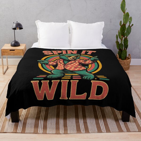 Item preview, Spin It Wild – Retro Disco Bear in Funky 70s Style designed and sold by JenniferCreaArte .