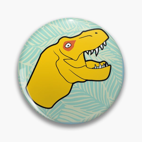 Artikelvorschau, Gelber T-Rex, brüllender Dino-Kunst entworfen und verkauft von LipsLab.