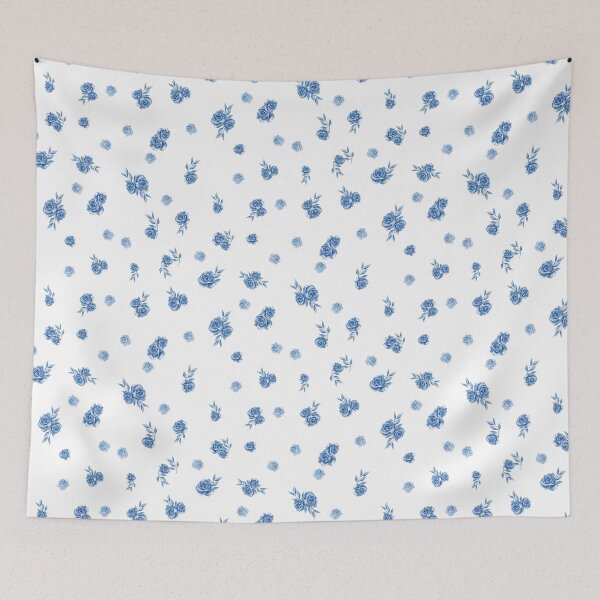 Item preview, Blue ditsy floral print designed and sold by itgirlcreative.