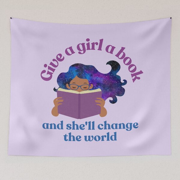 Item preview, Give a girl a book and she'll change the world designed and sold by LibraryFriends.