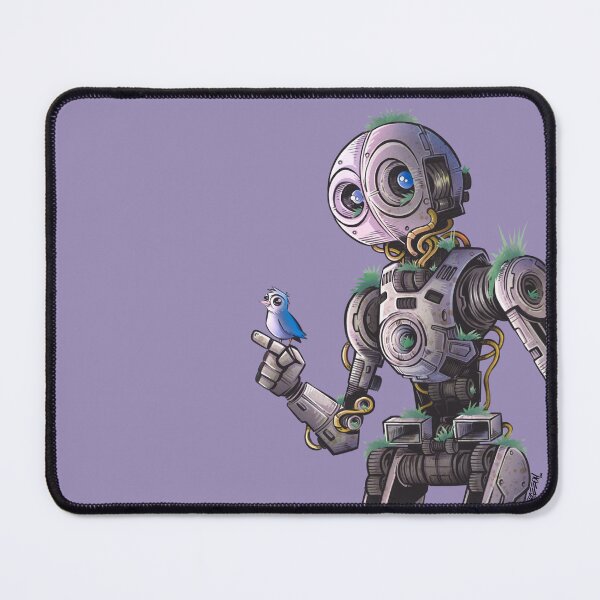 Item preview, Kip-113 & the Bluebird – Whimsical Robot Companion Art designed and sold by SrGeeOh.