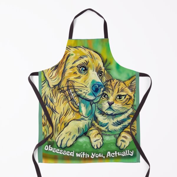 Item preview, Obsessed with You Actually – Funny Dog and Cat Art designed and sold by gleefulme.