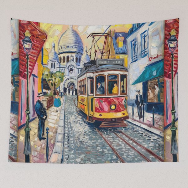 Item preview, Montmartre Paris Travel Art – Impressionist Painting  designed and sold by CARRAANN.
