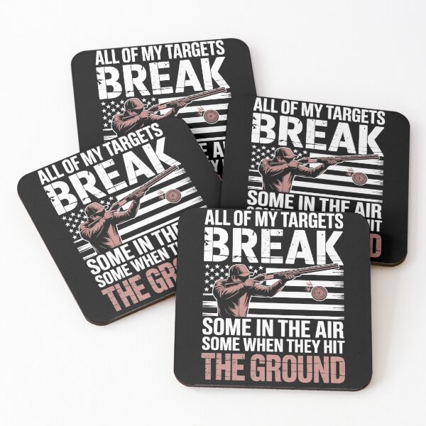 Item preview, All My Targets Break Some in Air Some on Ground Patriotic Shooting Sports Clay Pigeon Trap Skeet designed and sold by AScribbler0.