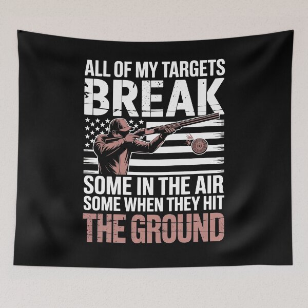 Item preview, All My Targets Break Some in Air Some on Ground Patriotic Shooting Sports Clay Pigeon Trap Skeet designed and sold by AScribbler0.