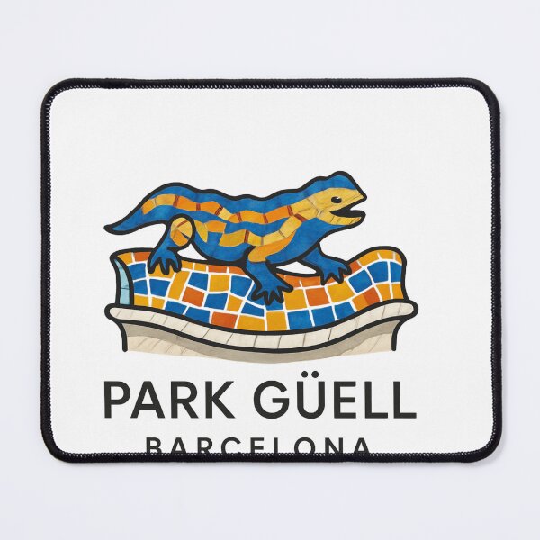 Item preview, Park Güell Barcelona Mosaic Salamander Silhouette - Gaudí Masterpiece Travel  Souvenir designed and sold by bobscraze.