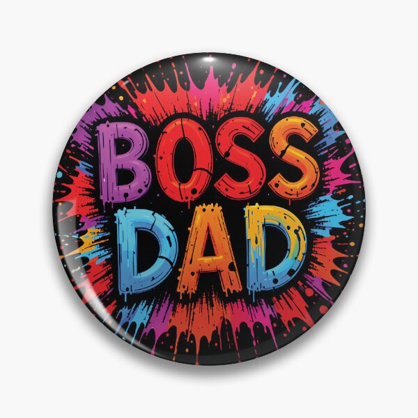 Item preview, "BOSS DAD" – Father’s Day Typography with Explosive Splash Effect designed and sold by BrushRushX.