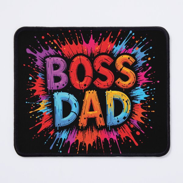 Item preview, "BOSS DAD" – Father’s Day Typography with Explosive Splash Effect designed and sold by BrushRushX.