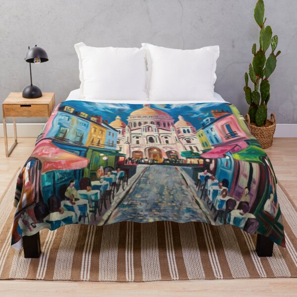 Item preview, “Montmartre Paris” Streetscape - Travel Art Poster. By Carraann designed and sold by CARRAANN.