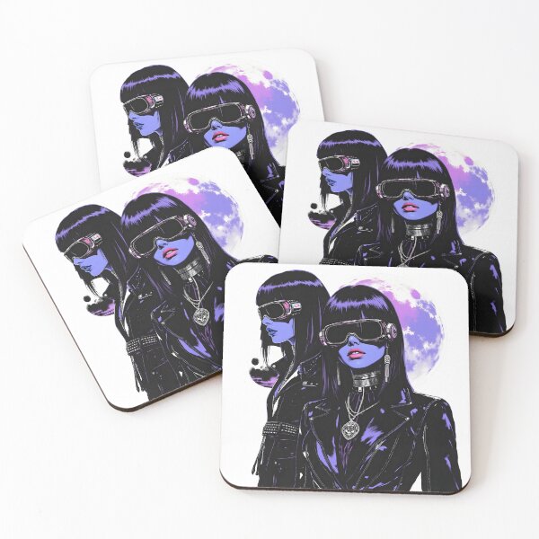 Item preview, Violet Circuit Twins Sticker designed and sold by FabTragedy.