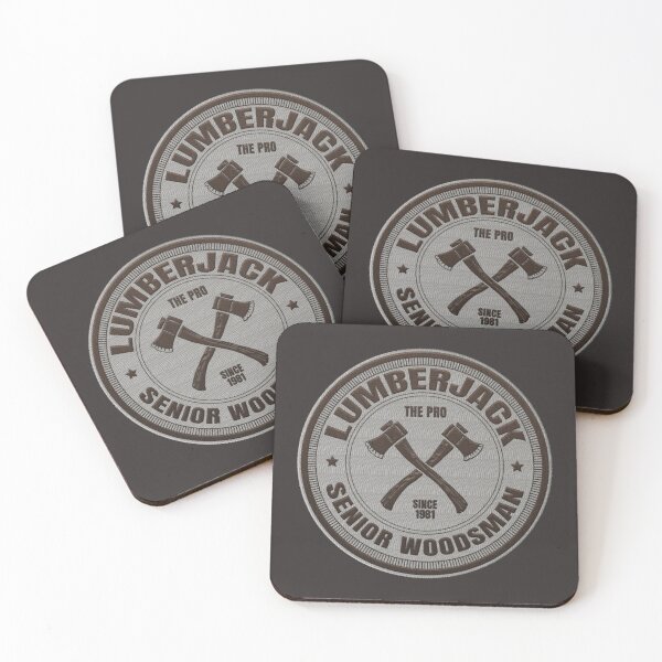 Item preview, embroidery iron patch textured graphic artwork - lumberjack the pro senior woodsman logo badge emblem  designed and sold by hayrpictures.