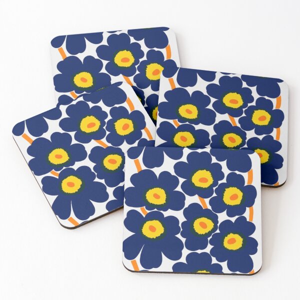 Item preview, blue and yellow flowers designed and sold by Pretty Postcards.