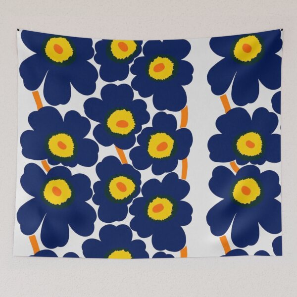 Item preview, blue and yellow flowers designed and sold by Pretty Postcards.