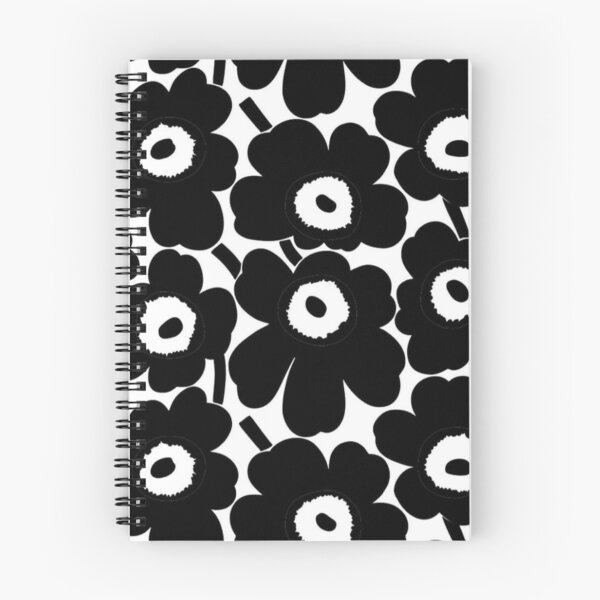Item preview, black cute flowers designed and sold by Pretty Postcards.