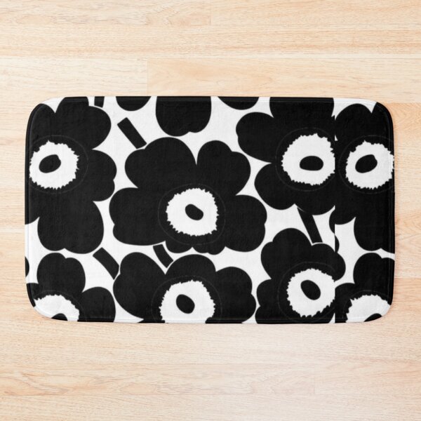 Item preview, black cute flowers designed and sold by Pretty Postcards.