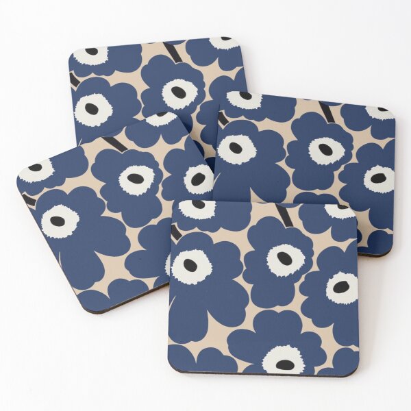 Item preview, blue big flowers designed and sold by Pretty Postcards.