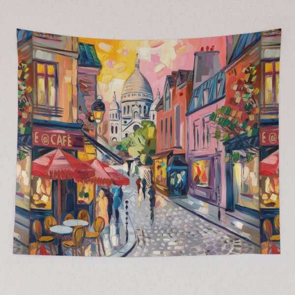 Item preview, Montmartre Paris  – Impressionist Travel Painting. Art By Carraann  designed and sold by CARRAANN.