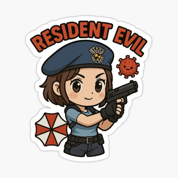 Item preview, Jill Valentine mit dem Logo von Umbrella Corp. designed and sold by sp4cecowboy.