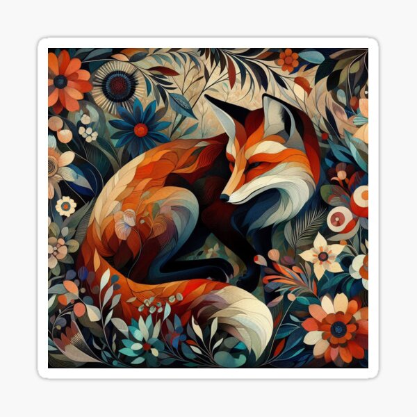 Item preview, Fox in Enchanted Bloom designed and sold by MadetoCreate21.