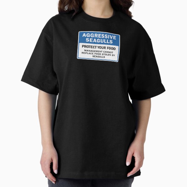Item preview, Aggressive Seagulls Blue Sign designed and sold by twHistory.