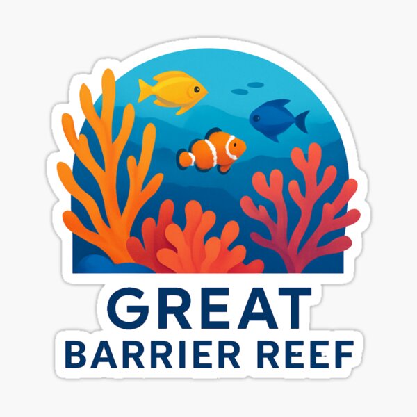 Item preview, Great Barrier Reef Coral Fish Silhouette - Australian Underwater Wonder Travel  Souvenir designed and sold by bobscraze.
