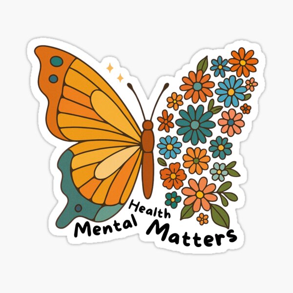 Item preview, Mental Health Matters,Autism Wildflower, Plant Lover, Floral Brain, ABA Therapist, Speech Therapy, BCBA designed and sold by Orvista.